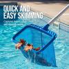 image:imageBest Choice Products 20 Pool Brush with 9 ft Aluminum Pole  HeavyDuty Swimming Pool Wall amp Floor Cleaning SetPool Brush with Pole  Skimmer