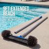 image:imageBest Choice Products 20 Pool Brush with 9 ft Aluminum Pole  HeavyDuty Swimming Pool Wall amp Floor Cleaning SetPool Brush with Pole  Skimmer