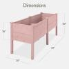 image:imageBest Choice Products 48 x 24 x 30 Raised Garden Bed with Extra Deep 16 Depth Elevated Wood Planter Box Stand for Backyard Patio Balcony Natural Fir Wood  Acorn BrownPink
