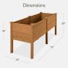 image:imageBest Choice Products 48 x 24 x 30 Raised Garden Bed with Extra Deep 16 Depth Elevated Wood Planter Box Stand for Backyard Patio Balcony Natural Fir Wood  Acorn BrownAcorn Brown