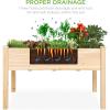 image:imageBest Choice Products 48 x 24 x 30 Raised Garden Bed with Extra Deep 16 Depth Elevated Wood Planter Box Stand for Backyard Patio Balcony Natural Fir Wood  Acorn BrownNatural