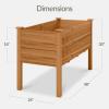 image:imageBest Choice Products 48 x 24 x 30 Raised Garden Bed with Extra Deep 16 Depth Elevated Wood Planter Box Stand for Backyard Patio Balcony Natural Fir Wood  Acorn BrownAcorn Brown