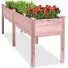 image:imageBest Choice Products 48 x 24 x 30 Raised Garden Bed with Extra Deep 16 Depth Elevated Wood Planter Box Stand for Backyard Patio Balcony Natural Fir Wood  Acorn BrownPink