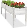 image:imageBest Choice Products 48 x 24 x 30 Raised Garden Bed with Extra Deep 16 Depth Elevated Wood Planter Box Stand for Backyard Patio Balcony Natural Fir Wood  Acorn BrownWhite