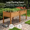 image:imageBest Choice Products 48 x 24 x 30 Raised Garden Bed with Extra Deep 16 Depth Elevated Wood Planter Box Stand for Backyard Patio Balcony Natural Fir Wood  Acorn BrownAcorn Brown