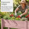 image:imageBest Choice Products 48 x 24 x 30 Raised Garden Bed with Extra Deep 16 Depth Elevated Wood Planter Box Stand for Backyard Patio Balcony Natural Fir Wood  Acorn BrownPink