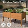 image:imageBest Choice Products 48 x 24 x 30 Raised Garden Bed with Extra Deep 16 Depth Elevated Wood Planter Box Stand for Backyard Patio Balcony Natural Fir Wood  Acorn BrownAcorn Brown