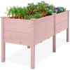 image:imageBest Choice Products 48 x 24 x 30 Raised Garden Bed with Extra Deep 16 Depth Elevated Wood Planter Box Stand for Backyard Patio Balcony Natural Fir Wood  Acorn BrownPink