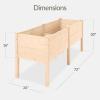 image:imageBest Choice Products 48 x 24 x 30 Raised Garden Bed with Extra Deep 16 Depth Elevated Wood Planter Box Stand for Backyard Patio Balcony Natural Fir Wood  Acorn BrownNatural