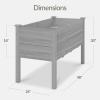 image:imageBest Choice Products 48 x 24 x 30 Raised Garden Bed with Extra Deep 16 Depth Elevated Wood Planter Box Stand for Backyard Patio Balcony Natural Fir Wood  Acorn BrownGray