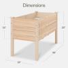 image:imageBest Choice Products 48 x 24 x 30 Raised Garden Bed with Extra Deep 16 Depth Elevated Wood Planter Box Stand for Backyard Patio Balcony Natural Fir Wood  Acorn BrownNatural