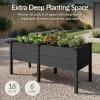 image:imageBest Choice Products 48 x 24 x 30 Raised Garden Bed with Extra Deep 16 Depth Elevated Wood Planter Box Stand for Backyard Patio Balcony Natural Fir Wood  Acorn BrownBlack