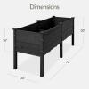 image:imageBest Choice Products 48 x 24 x 30 Raised Garden Bed with Extra Deep 16 Depth Elevated Wood Planter Box Stand for Backyard Patio Balcony Natural Fir Wood  Acorn BrownBlack