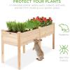 image:imageBest Choice Products 48 x 24 x 30 Raised Garden Bed with Extra Deep 16 Depth Elevated Wood Planter Box Stand for Backyard Patio Balcony Natural Fir Wood  Acorn BrownNatural