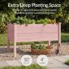 image:imageBest Choice Products 48 x 24 x 30 Raised Garden Bed with Extra Deep 16 Depth Elevated Wood Planter Box Stand for Backyard Patio Balcony Natural Fir Wood  Acorn BrownPink