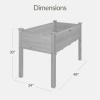 image:imageBest Choice Products 48 x 24 x 30 Raised Garden Bed with Extra Deep 16 Depth Elevated Wood Planter Box Stand for Backyard Patio Balcony Natural Fir Wood  Acorn BrownGray
