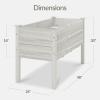 image:imageBest Choice Products 48 x 24 x 30 Raised Garden Bed with Extra Deep 16 Depth Elevated Wood Planter Box Stand for Backyard Patio Balcony Natural Fir Wood  Acorn BrownWhite