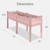 image:imageBest Choice Products 48 x 24 x 30 Raised Garden Bed with Extra Deep 16 Depth Elevated Wood Planter Box Stand for Backyard Patio Balcony Natural Fir Wood  Acorn BrownPink