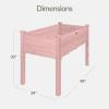 image:imageBest Choice Products 48 x 24 x 30 Raised Garden Bed with Extra Deep 16 Depth Elevated Wood Planter Box Stand for Backyard Patio Balcony Natural Fir Wood  Acorn BrownPink