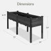 image:imageBest Choice Products 48 x 24 x 30 Raised Garden Bed with Extra Deep 16 Depth Elevated Wood Planter Box Stand for Backyard Patio Balcony Natural Fir Wood  Acorn BrownBlack