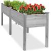 image:imageBest Choice Products 48 x 24 x 30 Raised Garden Bed with Extra Deep 16 Depth Elevated Wood Planter Box Stand for Backyard Patio Balcony Natural Fir Wood  Acorn BrownGray