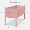 image:imageBest Choice Products 48 x 24 x 30 Raised Garden Bed with Extra Deep 16 Depth Elevated Wood Planter Box Stand for Backyard Patio Balcony Natural Fir Wood  Acorn BrownPink