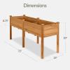 image:imageBest Choice Products 48 x 24 x 30 Raised Garden Bed with Extra Deep 16 Depth Elevated Wood Planter Box Stand for Backyard Patio Balcony Natural Fir Wood  Acorn BrownAcorn Brown