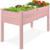 image:imageBest Choice Products 48 x 24 x 30 Raised Garden Bed with Extra Deep 16 Depth Elevated Wood Planter Box Stand for Backyard Patio Balcony Natural Fir Wood  Acorn BrownPink