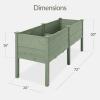 image:imageBest Choice Products 48 x 24 x 30 Raised Garden Bed with Extra Deep 16 Depth Elevated Wood Planter Box Stand for Backyard Patio Balcony Natural Fir Wood  Acorn BrownSage