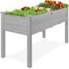 image:imageBest Choice Products 48 x 24 x 30 Raised Garden Bed with Extra Deep 16 Depth Elevated Wood Planter Box Stand for Backyard Patio Balcony Natural Fir Wood  Acorn BrownGray
