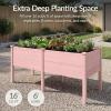 image:imageBest Choice Products 48 x 24 x 30 Raised Garden Bed with Extra Deep 16 Depth Elevated Wood Planter Box Stand for Backyard Patio Balcony Natural Fir Wood  Acorn BrownPink
