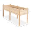 image:imageBest Choice Products 48 x 24 x 30 Raised Garden Bed with Extra Deep 16 Depth Elevated Wood Planter Box Stand for Backyard Patio Balcony Natural Fir Wood  Acorn BrownNatural