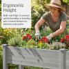 image:imageBest Choice Products 48 x 24 x 30 Raised Garden Bed with Extra Deep 16 Depth Elevated Wood Planter Box Stand for Backyard Patio Balcony Natural Fir Wood  Acorn BrownGray