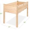 image:imageBest Choice Products 48 x 24 x 30 Raised Garden Bed with Extra Deep 16 Depth Elevated Wood Planter Box Stand for Backyard Patio Balcony Natural Fir Wood  Acorn BrownNatural