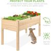 image:imageBest Choice Products 48 x 24 x 30 Raised Garden Bed with Extra Deep 16 Depth Elevated Wood Planter Box Stand for Backyard Patio Balcony Natural Fir Wood  Acorn BrownNatural