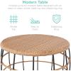 image:imageBest Choice Products 4Piece Outdoor Rope Wicker Patio Conversation Set Modern Contemporary Furniture for Backyard Balcony Porch wLoveseat Plush Cushions Coffee Table Steel Frame  BlackBlack