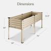 image:imageBest Choice Products 72x24x30in Non Toxic Galvanized Raised Garden Bed Metal Elevated Planter Box Vegetable Garden 100 Non Toxic Materials  CharcoalBeige
