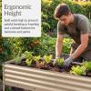 image:imageBest Choice Products 72x24x30in Non Toxic Galvanized Raised Garden Bed Metal Elevated Planter Box Vegetable Garden 100 Non Toxic Materials  CharcoalBeige