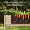 image:imageBest Choice Products 72x24x30in Non Toxic Galvanized Raised Garden Bed Metal Elevated Planter Box Vegetable Garden 100 Non Toxic Materials  CharcoalBeige