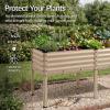 image:imageBest Choice Products 72x24x30in Non Toxic Galvanized Raised Garden Bed Metal Elevated Planter Box Vegetable Garden 100 Non Toxic Materials  CharcoalBeige