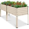 image:imageBest Choice Products 72x24x30in Non Toxic Galvanized Raised Garden Bed Metal Elevated Planter Box Vegetable Garden 100 Non Toxic Materials  CharcoalBeige