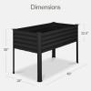 image:imageBest Choice Products 72x24x30in Non Toxic Galvanized Raised Garden Bed Metal Elevated Planter Box Vegetable Garden 100 Non Toxic Materials  CharcoalBlack