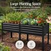 image:imageBest Choice Products 72x24x30in Non Toxic Galvanized Raised Garden Bed Metal Elevated Planter Box Vegetable Garden 100 Non Toxic Materials  CharcoalBlack