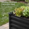 image:imageBest Choice Products 72x24x30in Non Toxic Galvanized Raised Garden Bed Metal Elevated Planter Box Vegetable Garden 100 Non Toxic Materials  CharcoalBlack