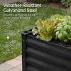 image:imageBest Choice Products 72x24x30in Non Toxic Galvanized Raised Garden Bed Metal Elevated Planter Box Vegetable Garden 100 Non Toxic Materials  CharcoalBlack