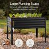 image:imageBest Choice Products 72x24x30in Non Toxic Galvanized Raised Garden Bed Metal Elevated Planter Box Vegetable Garden 100 Non Toxic Materials  CharcoalBlack