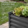 image:imageBest Choice Products 72x24x30in Non Toxic Galvanized Raised Garden Bed Metal Elevated Planter Box Vegetable Garden 100 Non Toxic Materials  CharcoalCharcoal