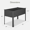 image:imageBest Choice Products 72x24x30in Non Toxic Galvanized Raised Garden Bed Metal Elevated Planter Box Vegetable Garden 100 Non Toxic Materials  CharcoalCharcoal