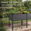 image:imageBest Choice Products 72x24x30in Non Toxic Galvanized Raised Garden Bed Metal Elevated Planter Box Vegetable Garden 100 Non Toxic Materials  CharcoalCharcoal