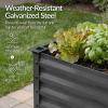 image:imageBest Choice Products 72x24x30in Non Toxic Galvanized Raised Garden Bed Metal Elevated Planter Box Vegetable Garden 100 Non Toxic Materials  CharcoalCharcoal
